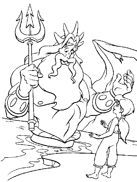 94 King Triton Coloring Page Printable 83