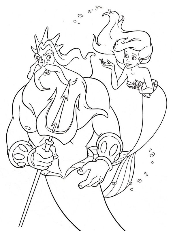 94 King Triton Coloring Page Printable 9