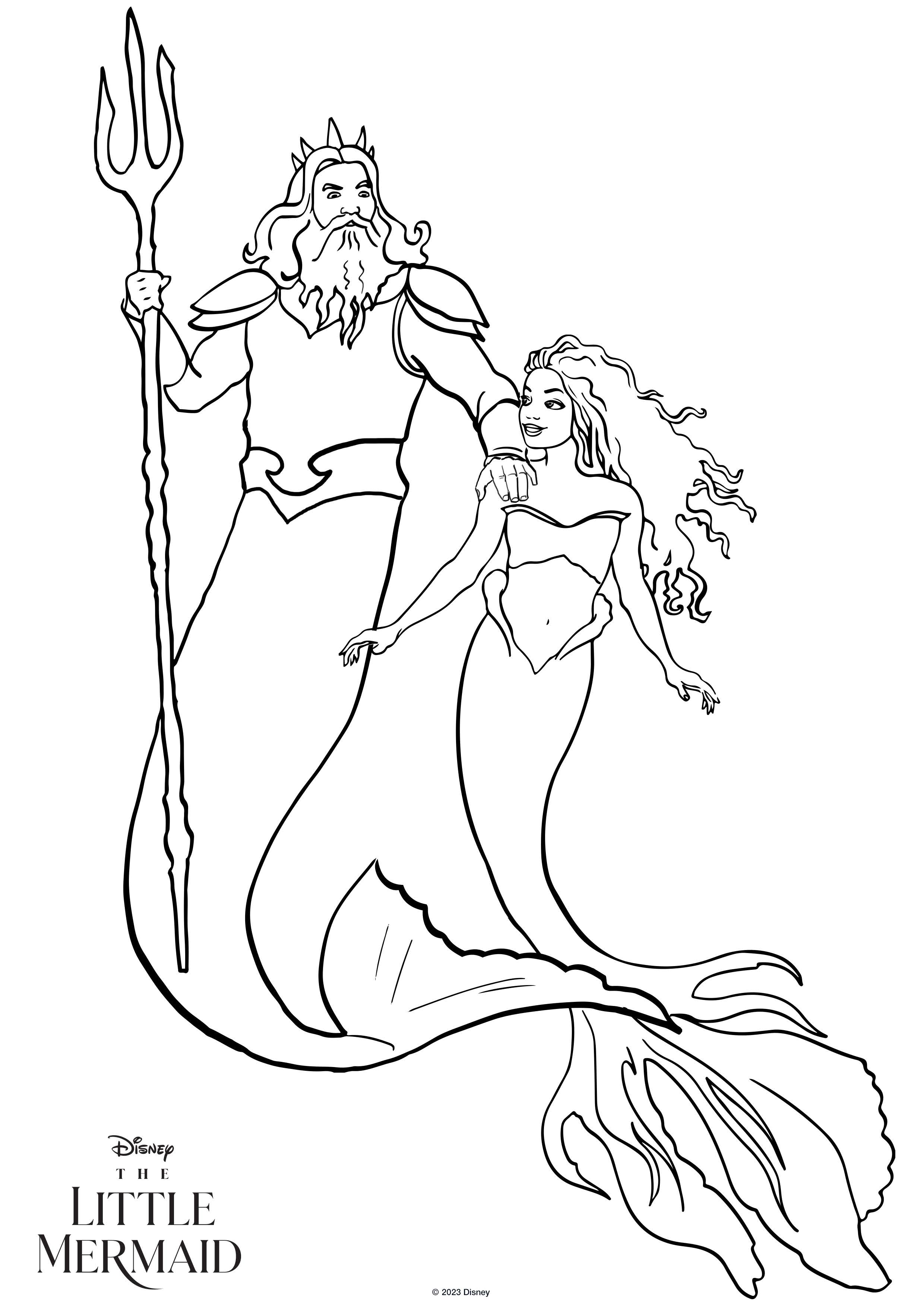 94 King Triton Coloring Page Printable 90