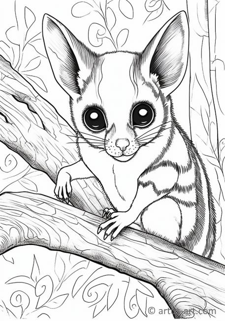 99 Sugar Glider Coloring Pages Printable 97