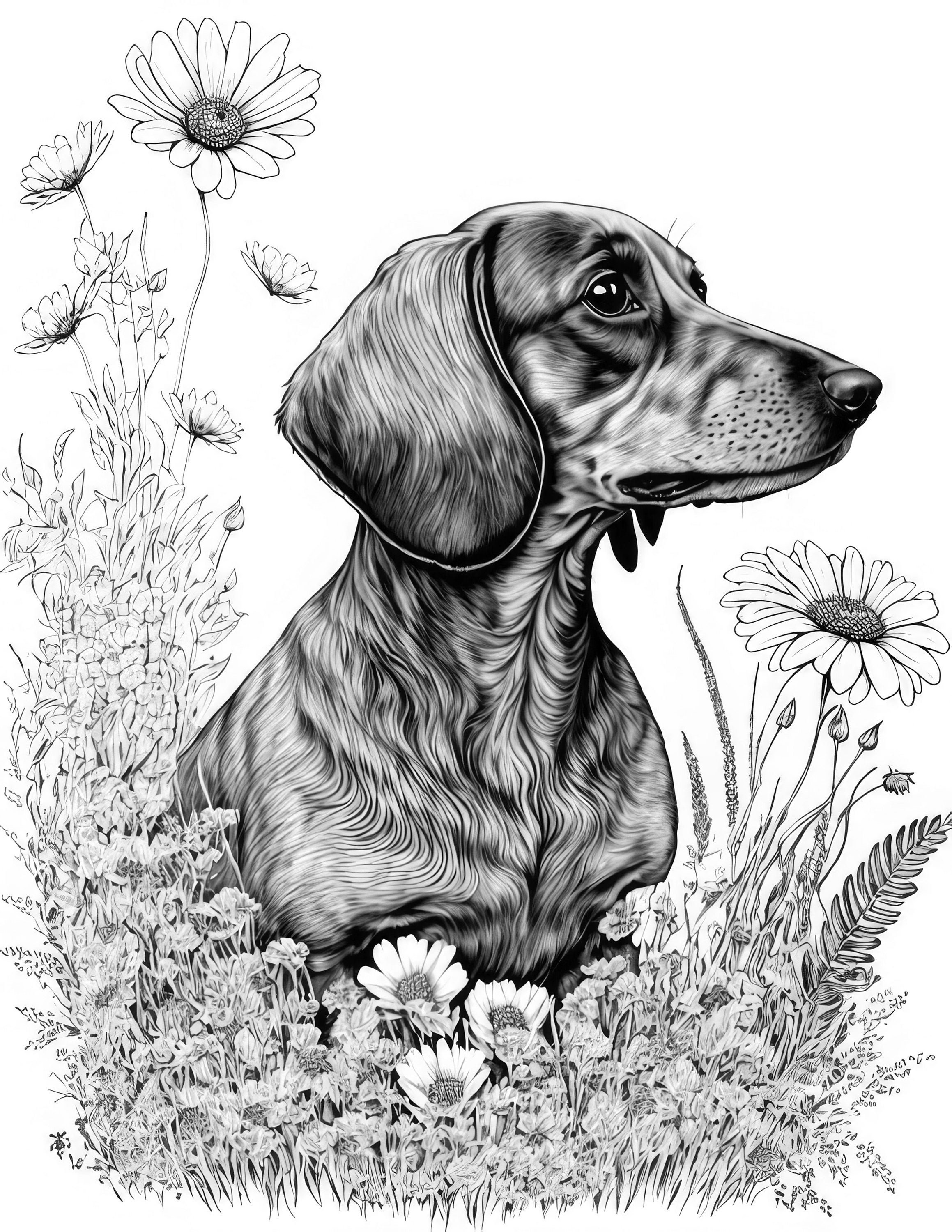 30 Dachshund Coloring Pages Printable 14