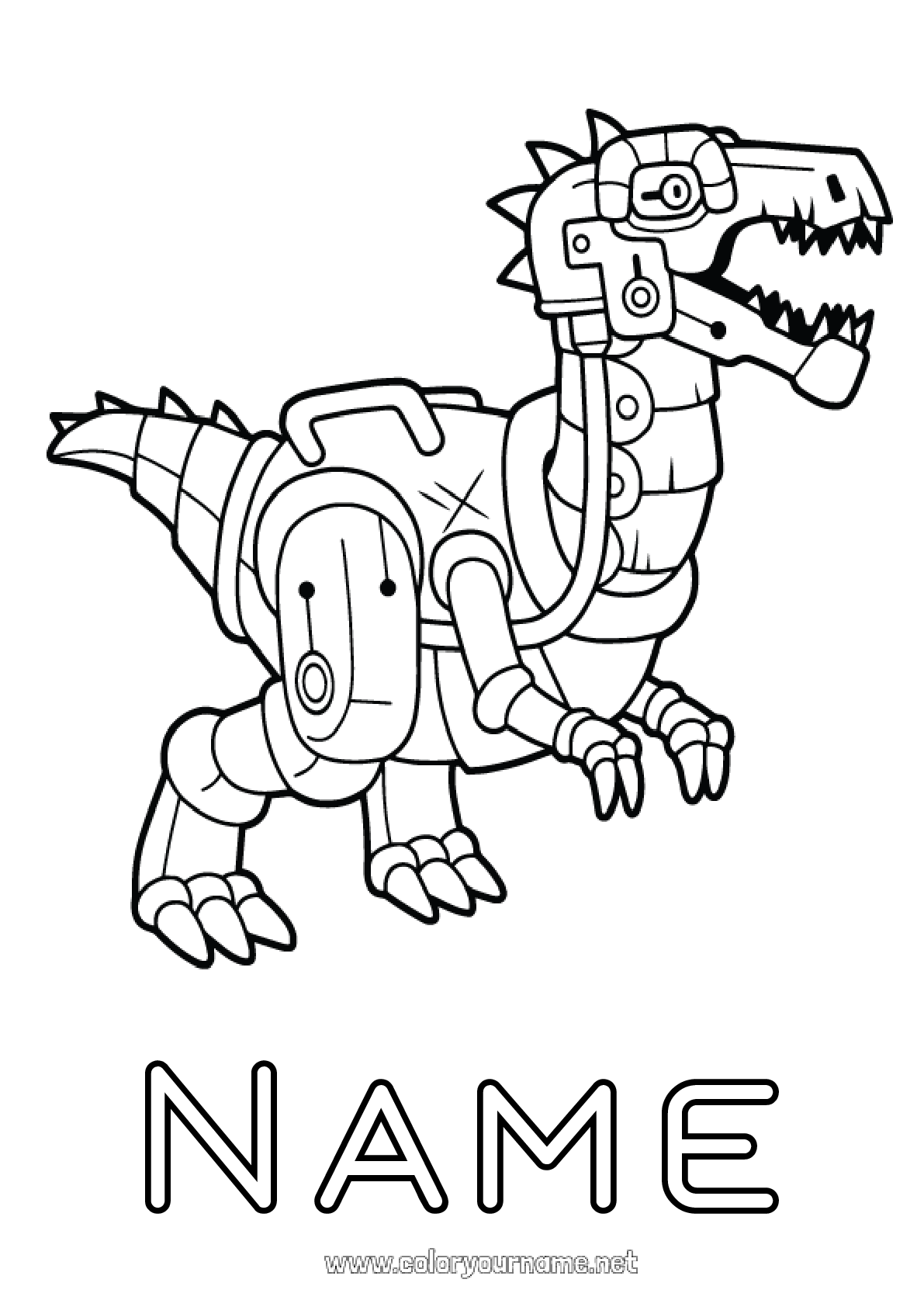 30 Minecraft Dinosaur Coloring Pages Printable 19