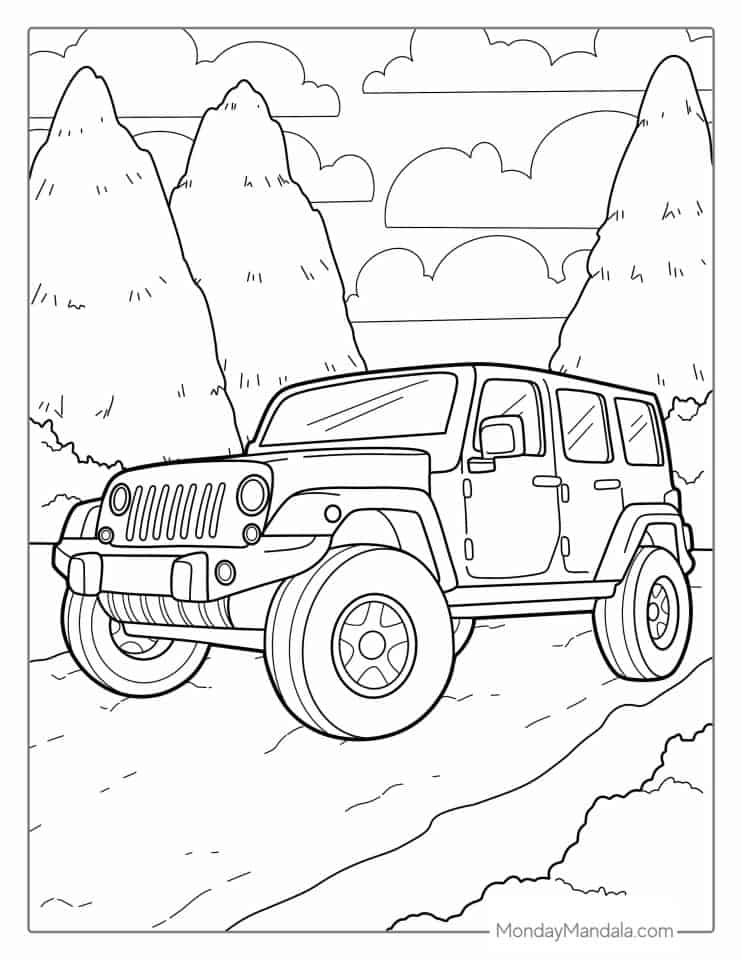 30 Off Road Vehicle Coloring Pages Printable 7