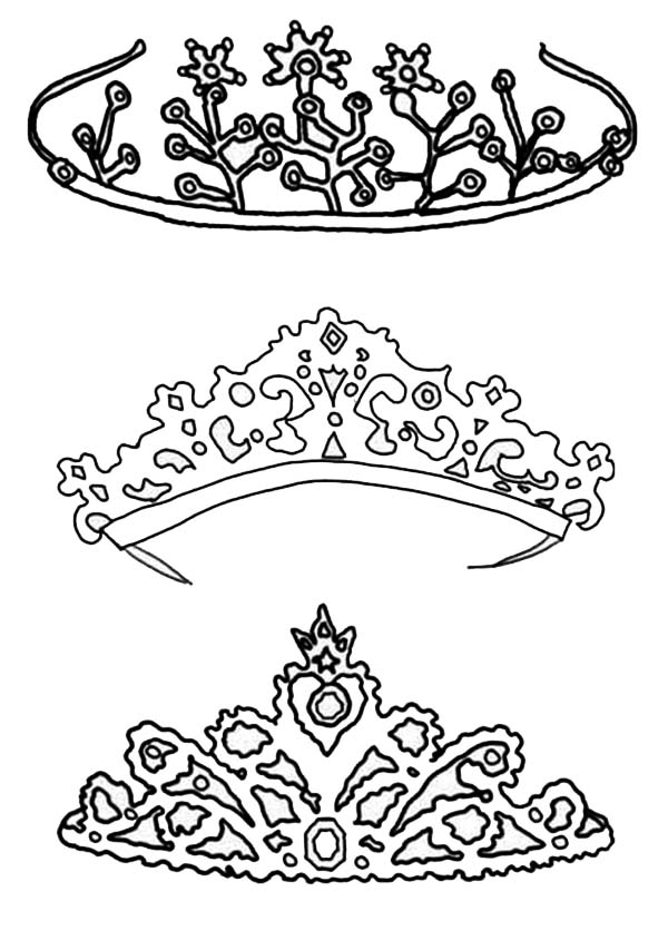 30 Princess Crown Coloring Pages Printable 1