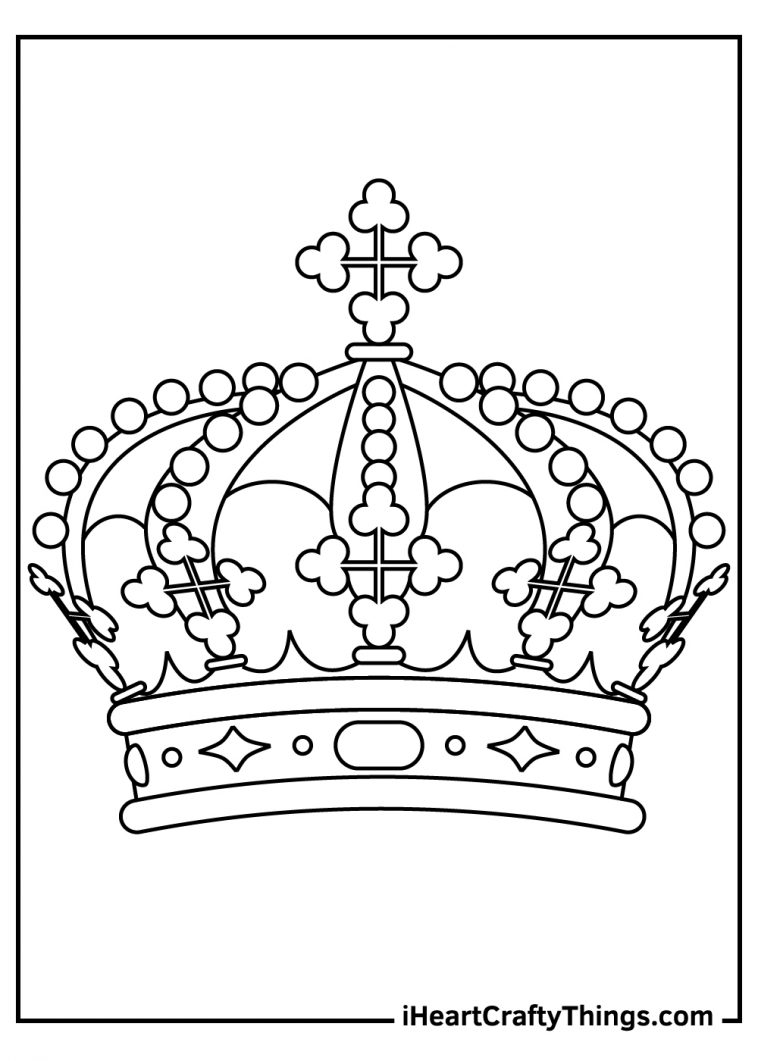 30 Princess Crown Coloring Pages Printable 34