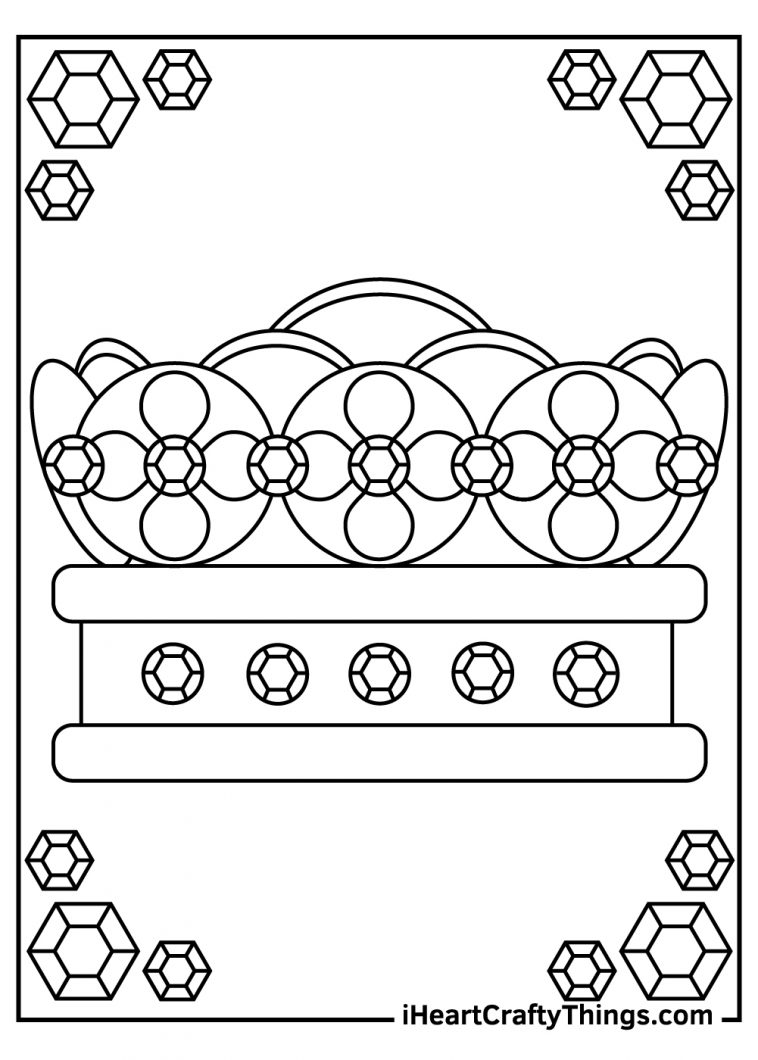 30 Princess Crown Coloring Pages Printable 35