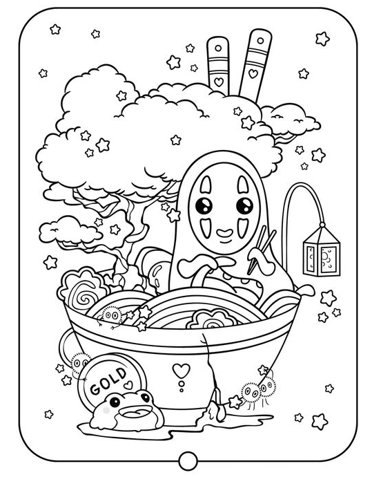 31 Bold and Beautiful Kawaii Coloring Pages Printable 15