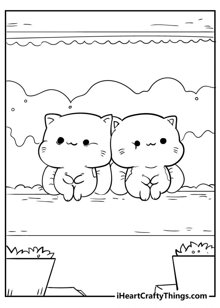 31 Bold and Beautiful Kawaii Coloring Pages Printable 18