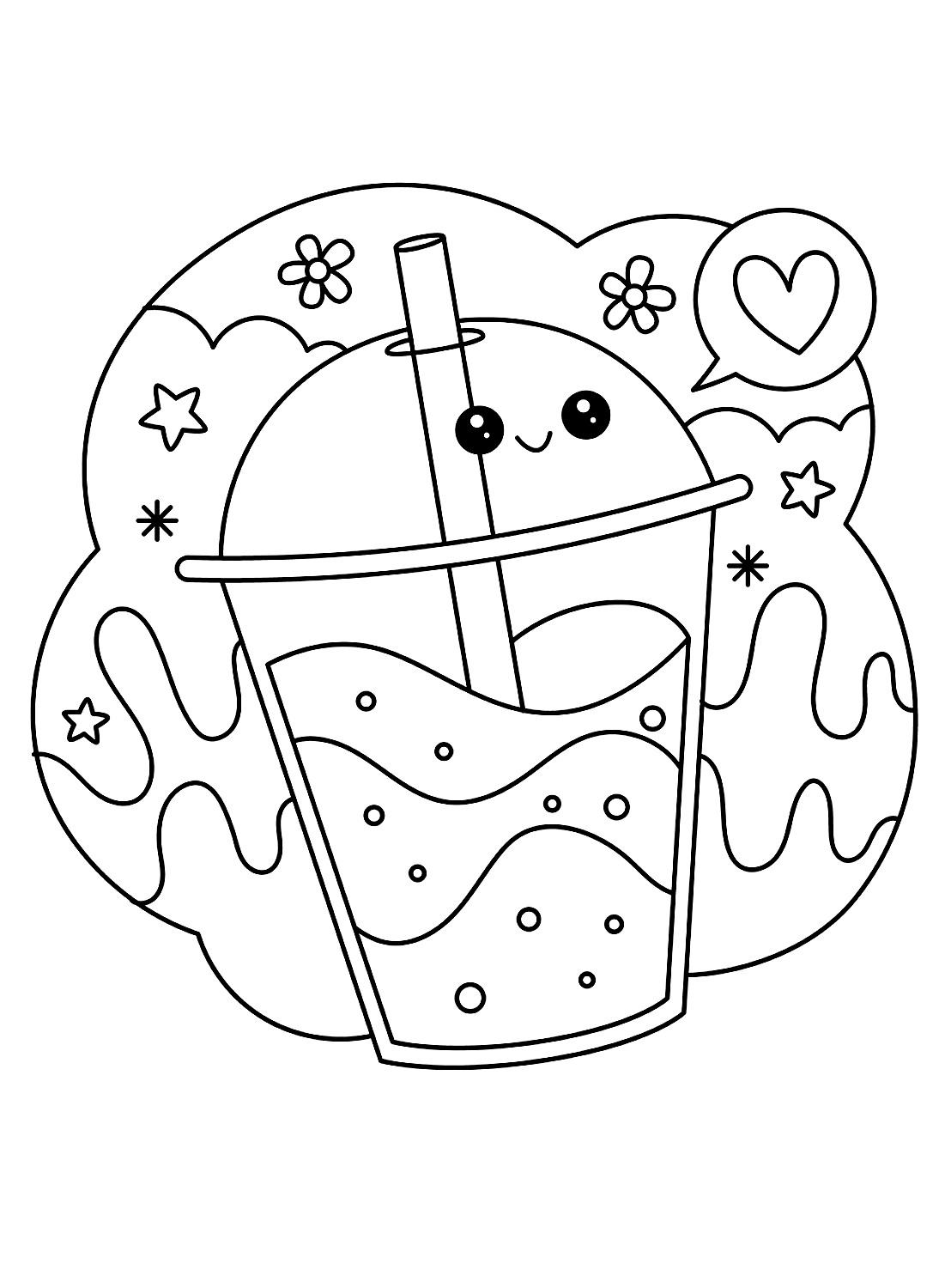 31 Bold and Beautiful Kawaii Coloring Pages Printable 26