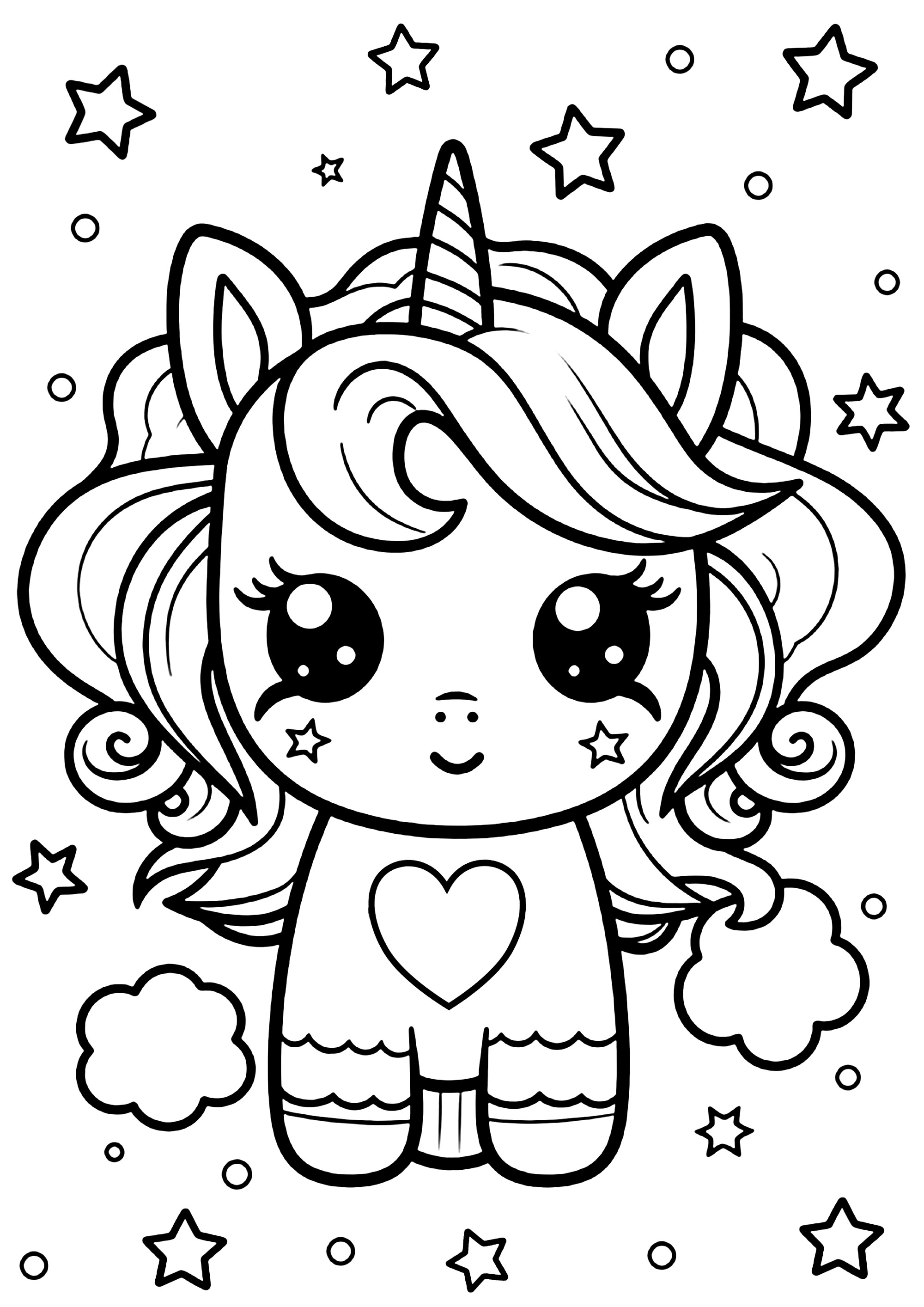 31 Bold and Beautiful Kawaii Coloring Pages Printable 30