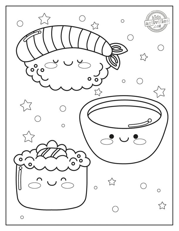 31 Bold and Beautiful Kawaii Coloring Pages Printable 9