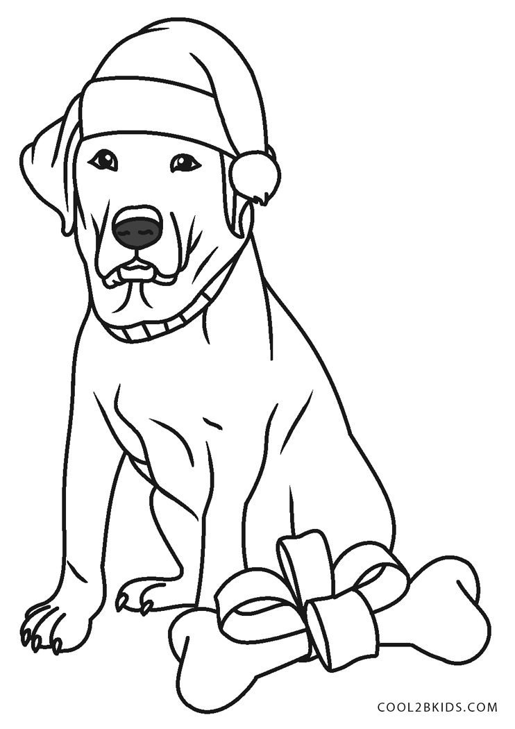 31 Christmas Dog Coloring Pages Printable Fun 1