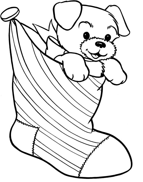 31 Christmas Dog Coloring Pages Printable Fun 2