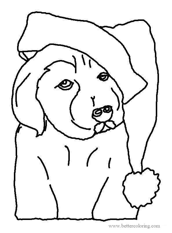 31 Christmas Dog Coloring Pages Printable Fun 29