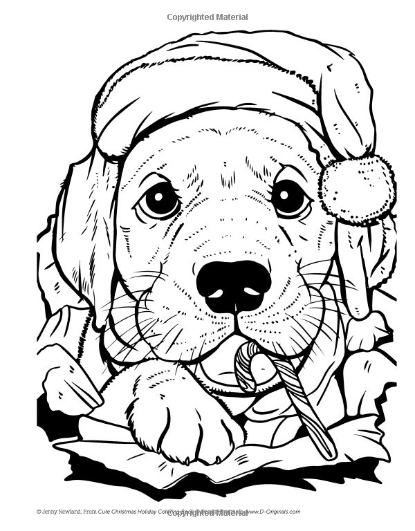 31 Christmas Dog Coloring Pages Printable Fun 32