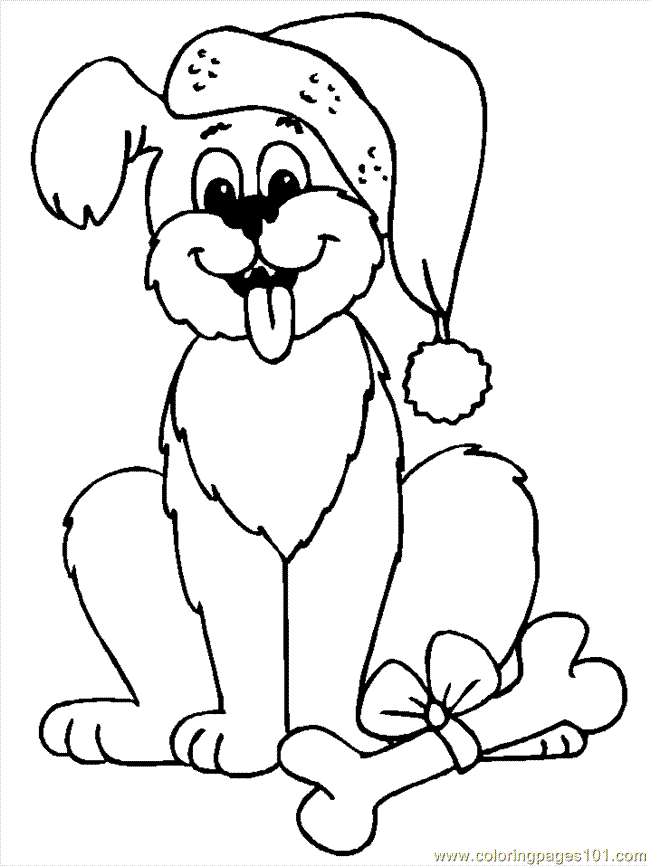 31 Christmas Dog Coloring Pages Printable Fun 34