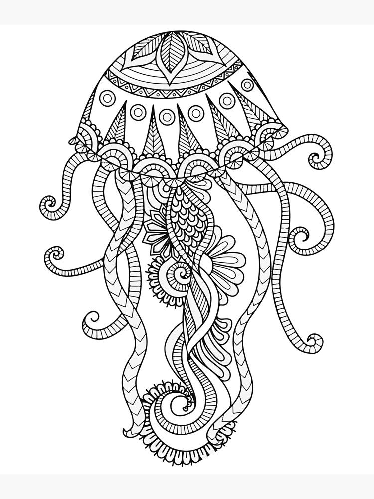 31 Jellyfish Coloring Pages Free Printable 16