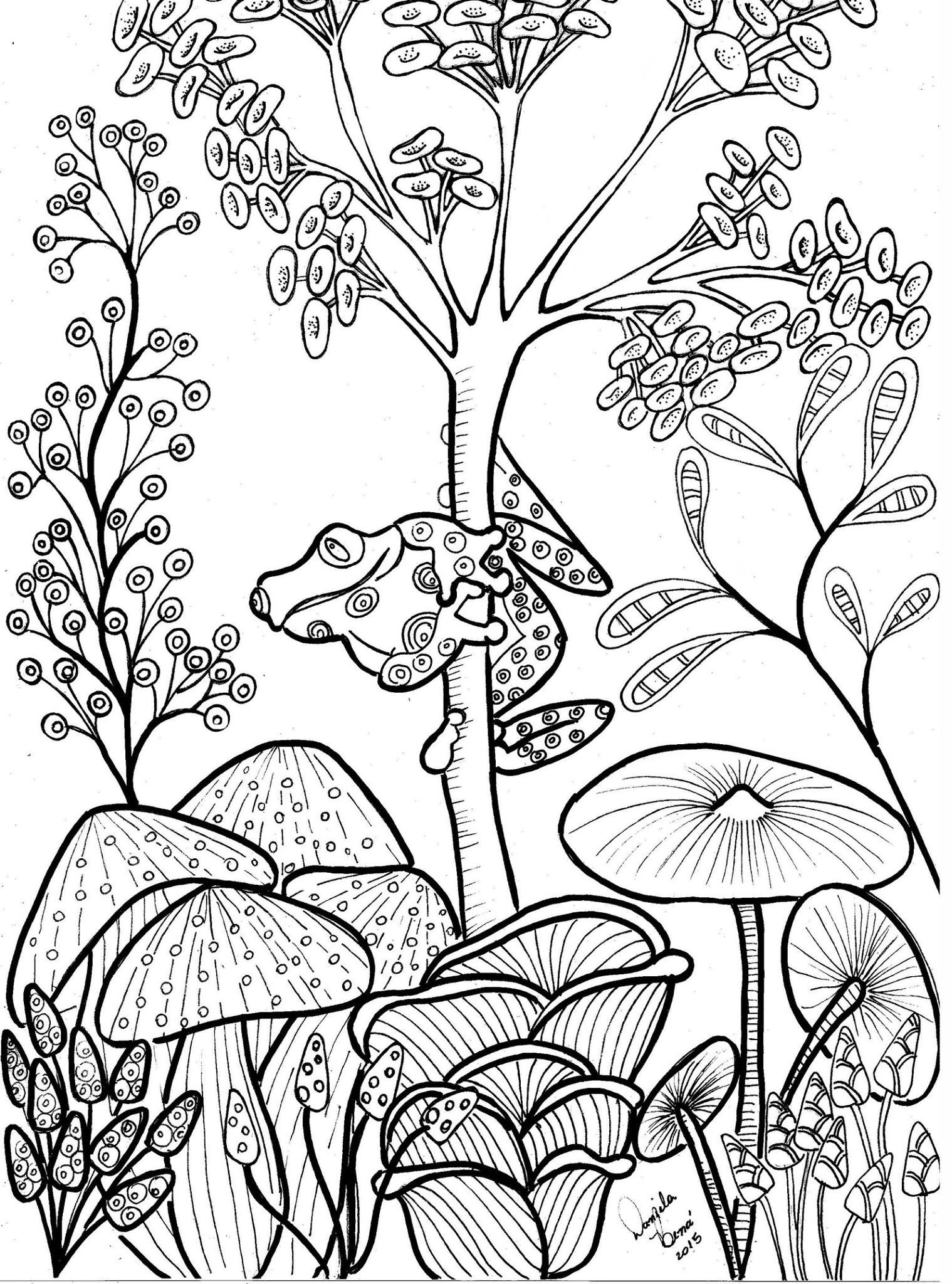 32 Creative Mushroom Coloring Pages to Print Printable 25