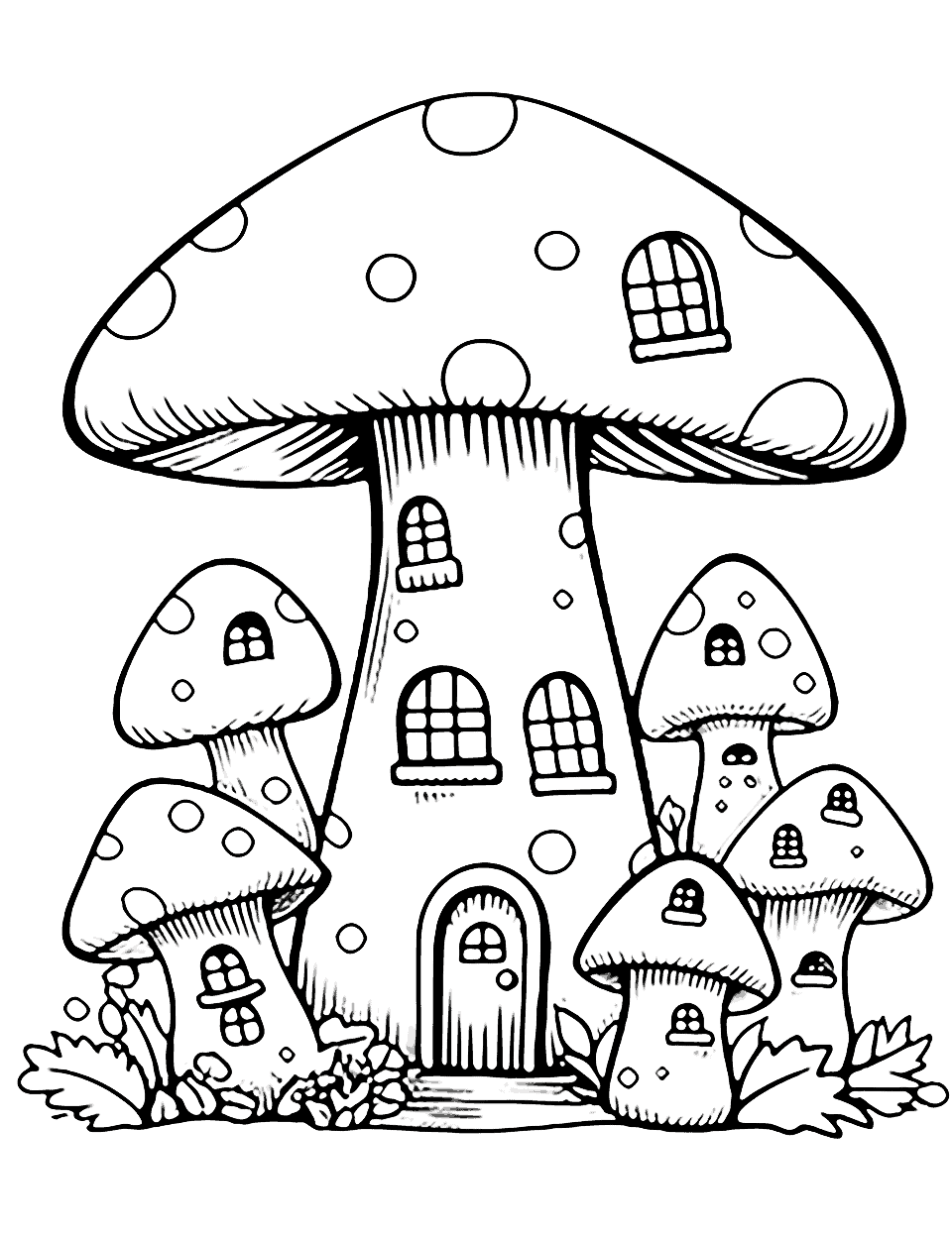 32 Creative Mushroom Coloring Pages to Print Printable 27