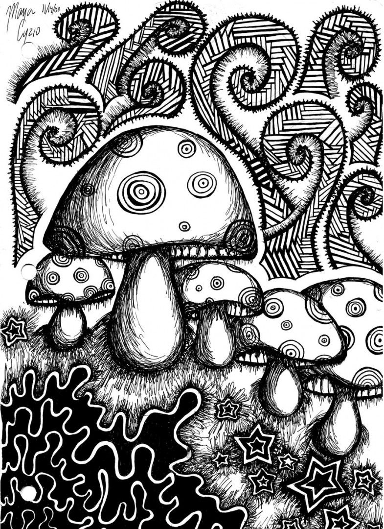 32 Creative Mushroom Coloring Pages to Print Printable 29