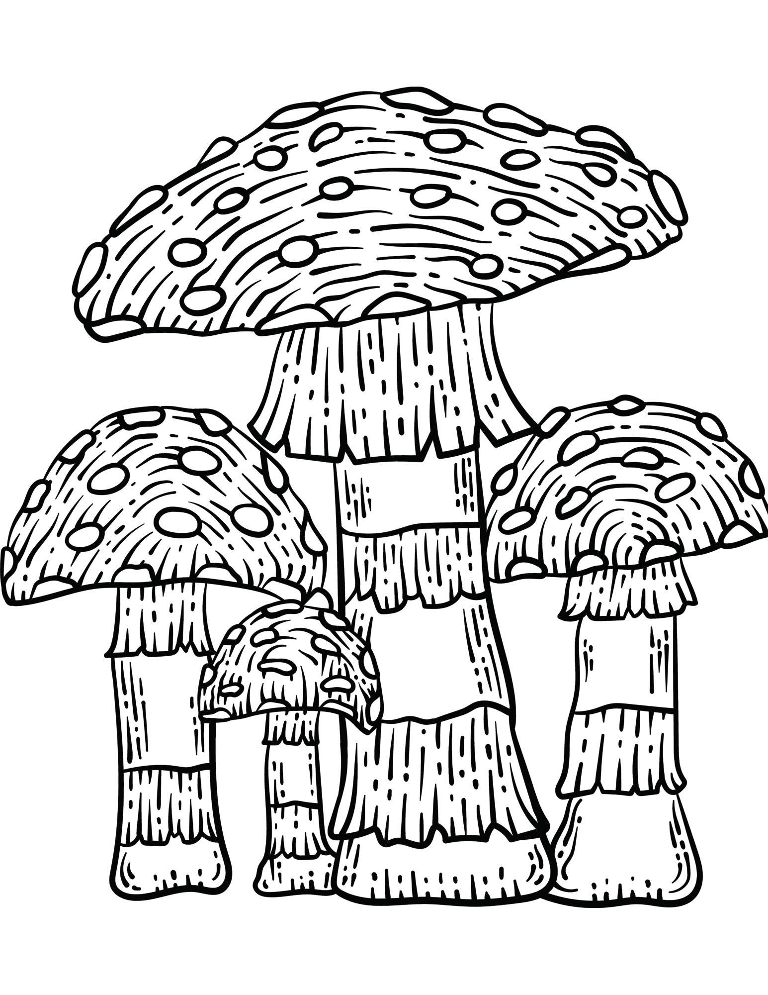 32 Creative Mushroom Coloring Pages to Print Printable 31