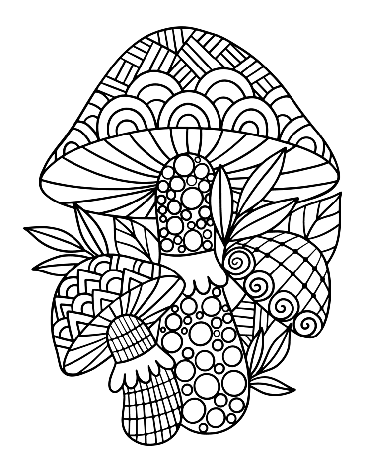 32 Creative Mushroom Coloring Pages to Print Printable 35