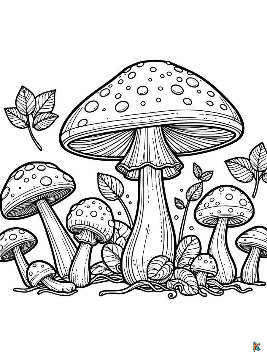 32 Creative Mushroom Coloring Pages to Print Printable 5