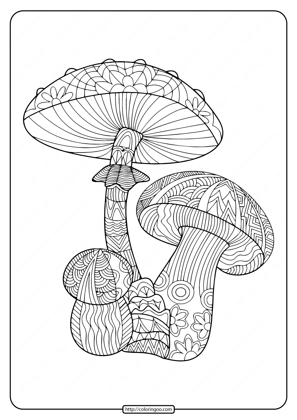 32 Creative Mushroom Coloring Pages to Print Printable 7