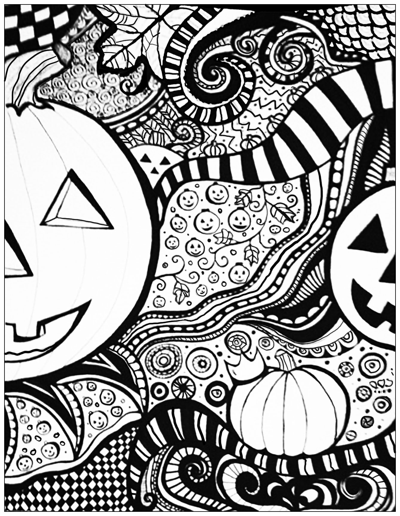 32 Free Printable Halloween Coloring Pages for Kids and Adults 1