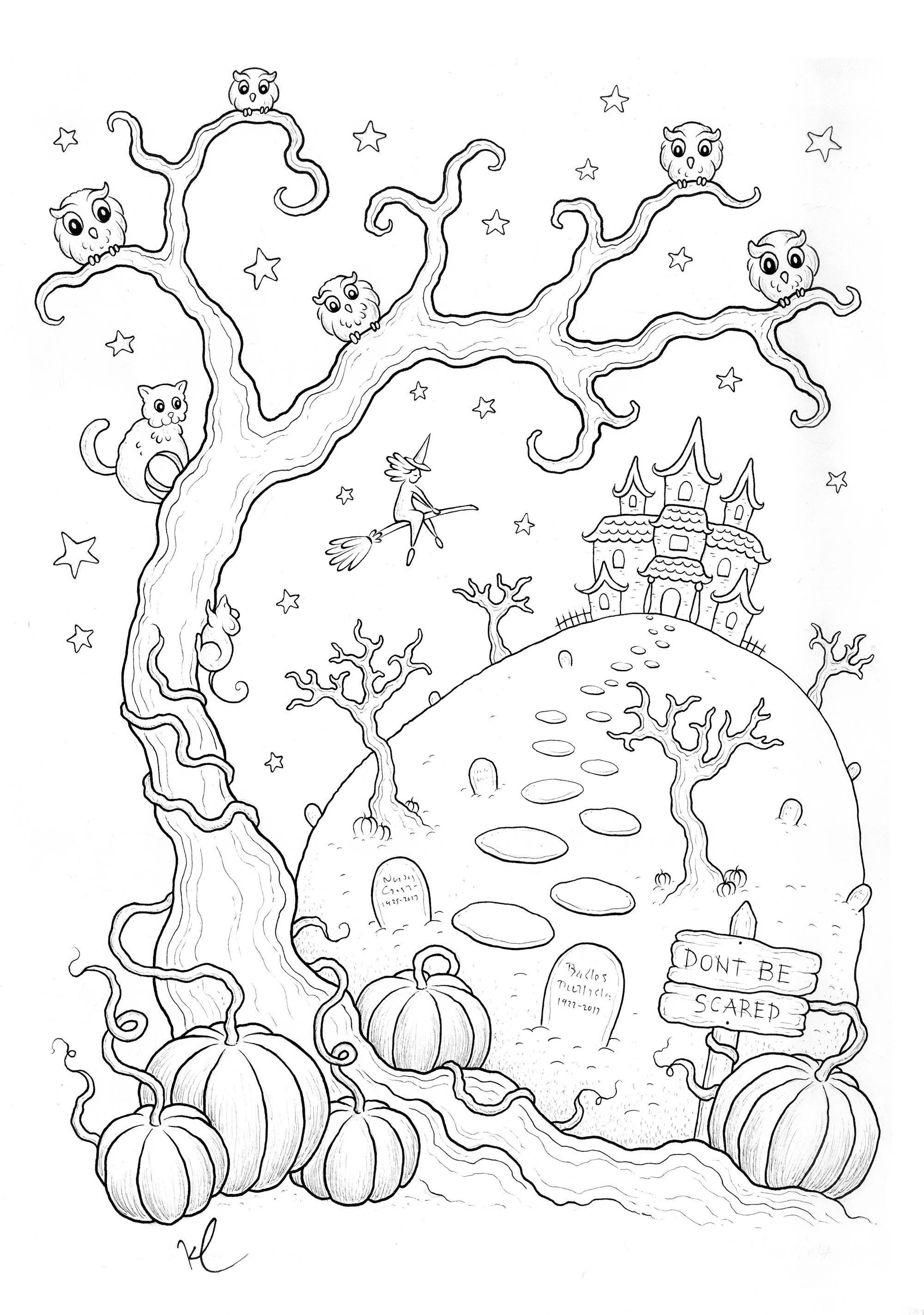 32 Free Printable Halloween Coloring Pages for Kids and Adults 32