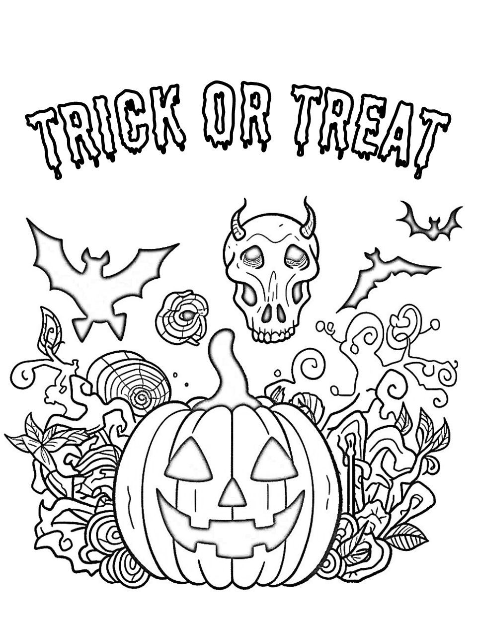 32 Free Printable Halloween Coloring Pages for Kids and Adults 5