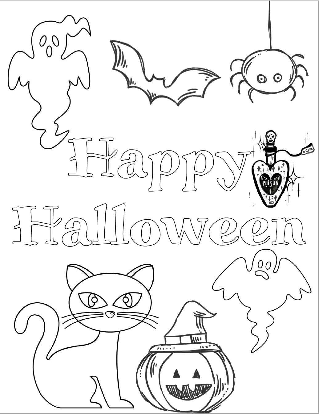 32 Free Printable Halloween Coloring Pages for Kids and Adults 7