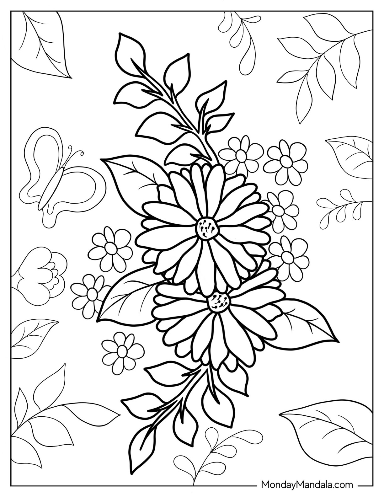 35 House with Flowers Coloring Pages Printable 13