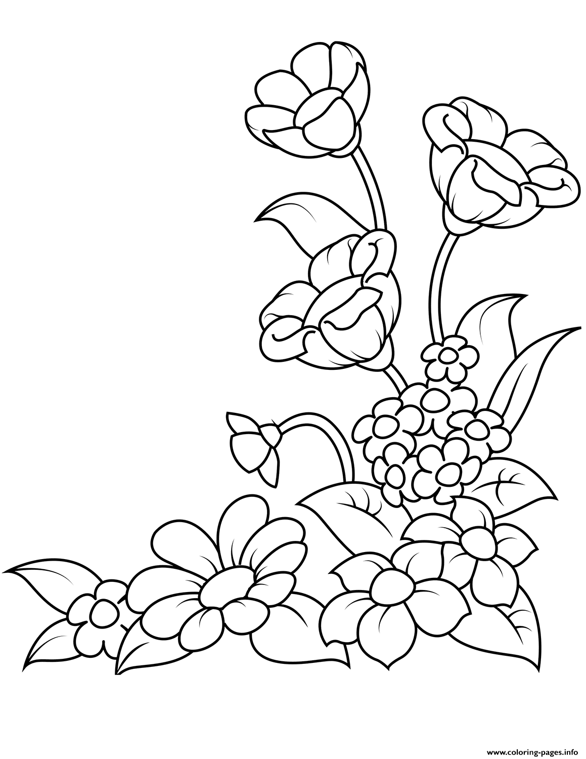 35 House with Flowers Coloring Pages Printable 17