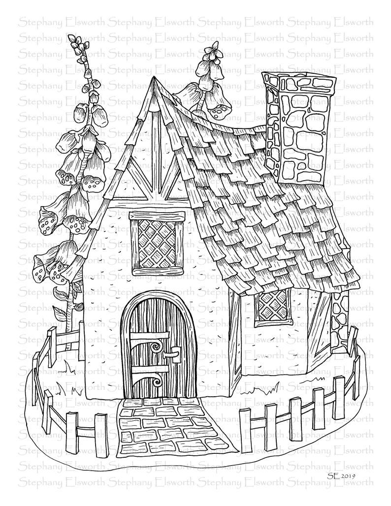 35 House with Flowers Coloring Pages Printable 27