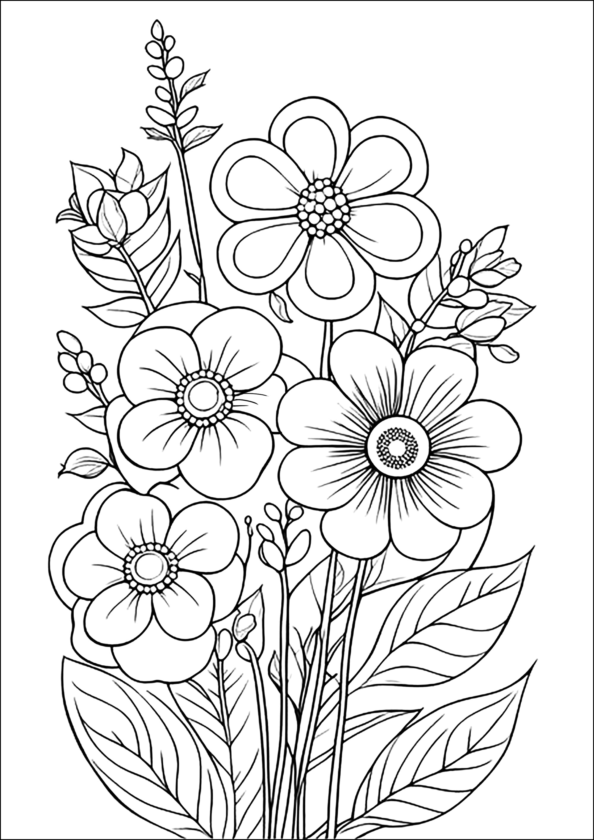 35 House with Flowers Coloring Pages Printable 32