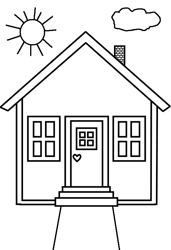 35 House with Flowers Coloring Pages Printable 4