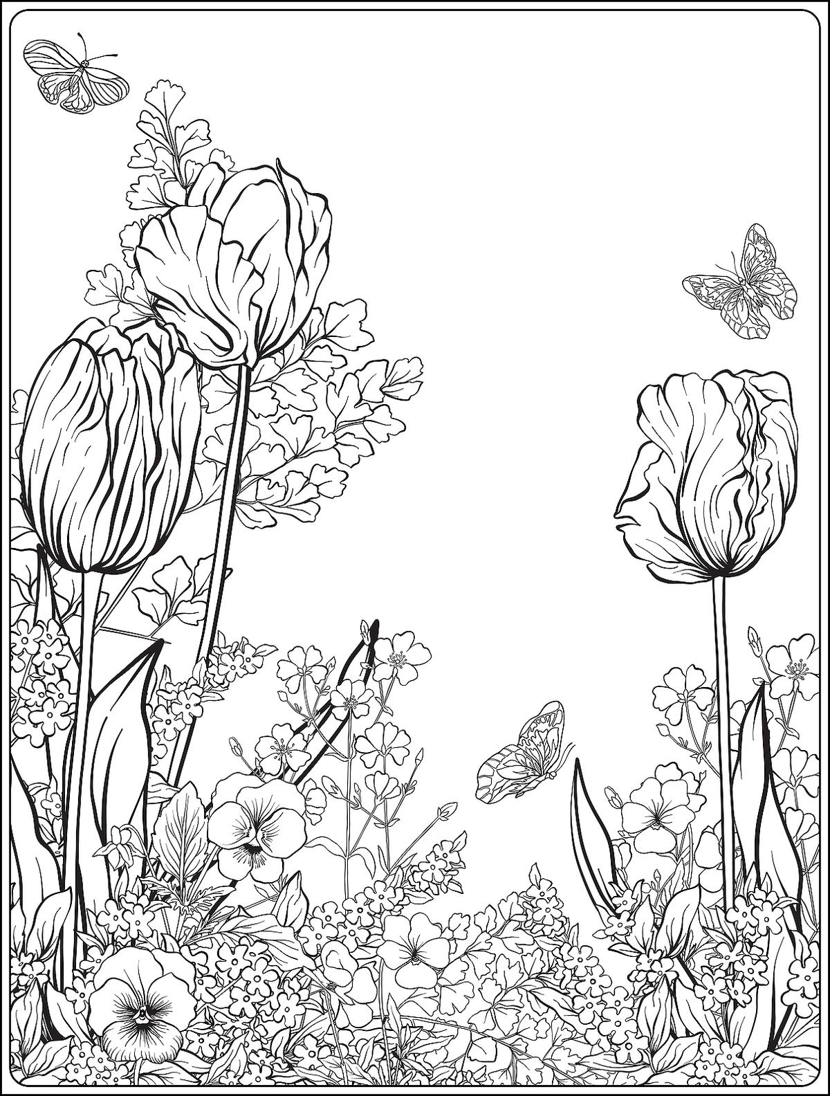 35 House with Flowers Coloring Pages Printable 7