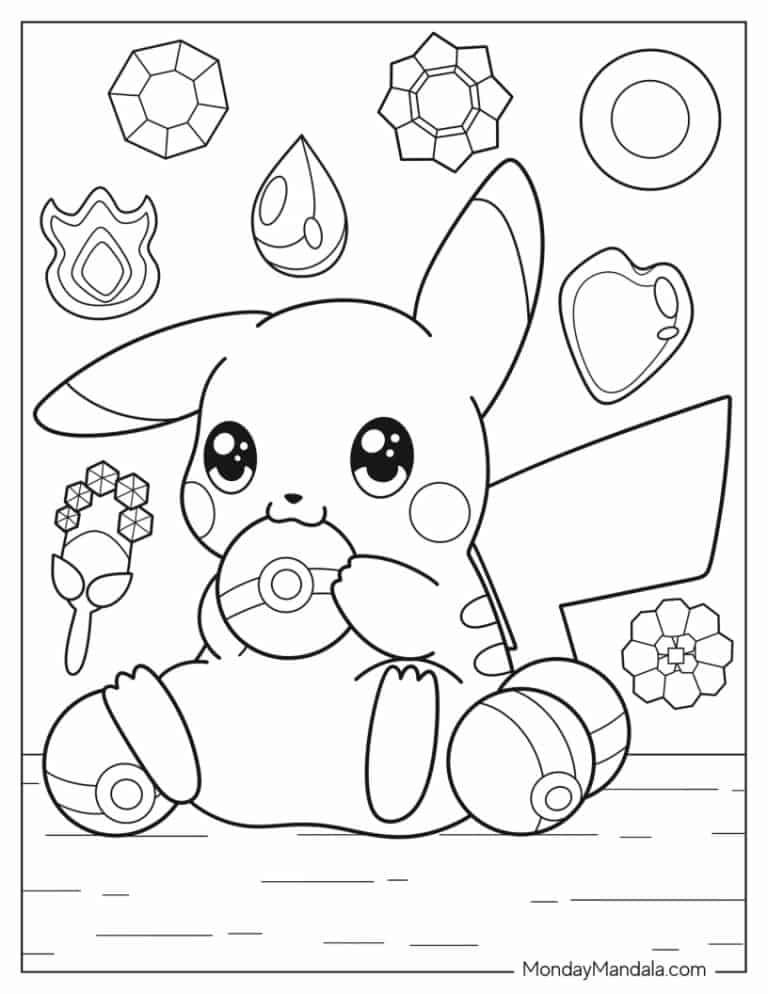 36 Free Pikachu Coloring Pages for Kids Printable 26