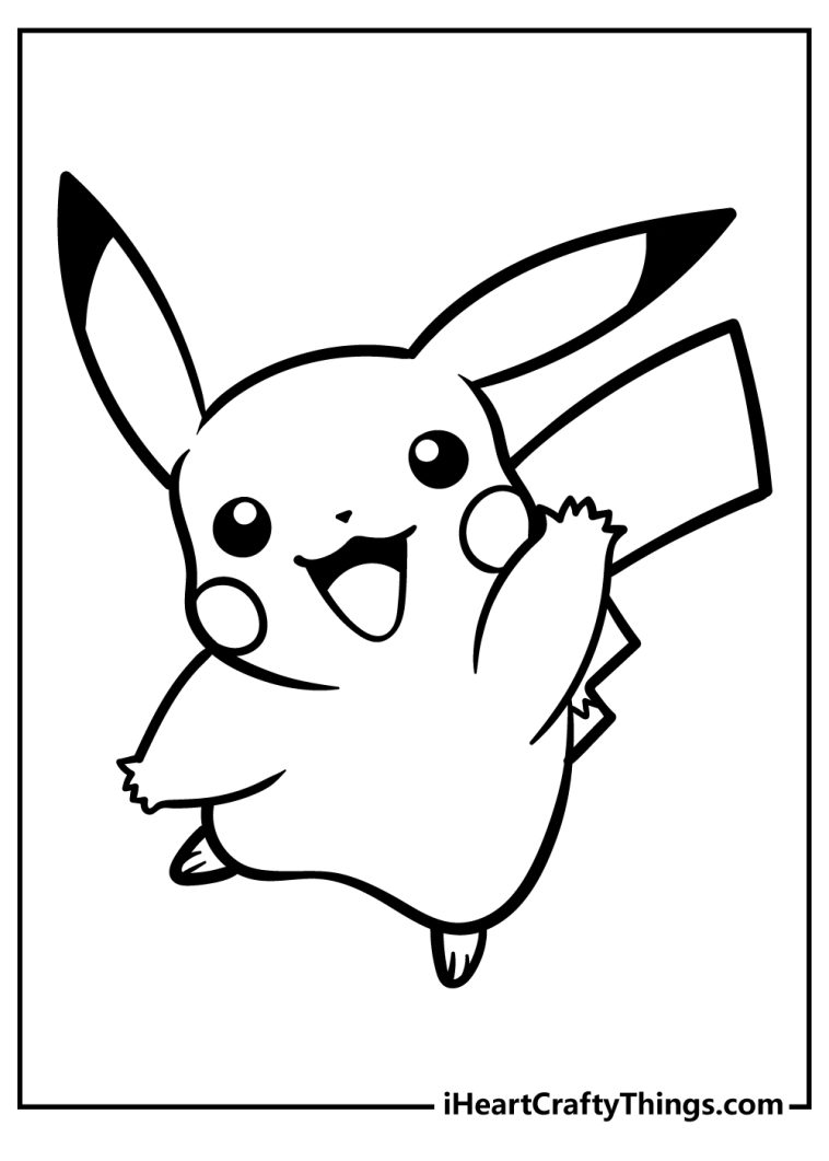 36 Free Pikachu Coloring Pages for Kids Printable 4