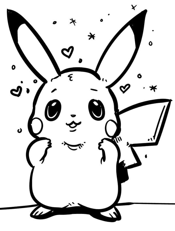 36 Free Pikachu Coloring Pages for Kids Printable 6