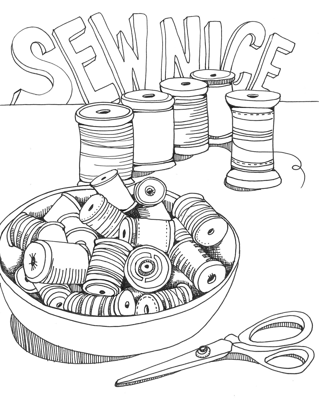 37 Free Printable Sewing Coloring Pages Creative 29