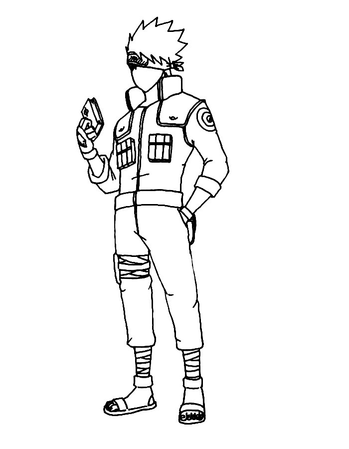 37 Kakashi Coloring Pages Printable Anime 10