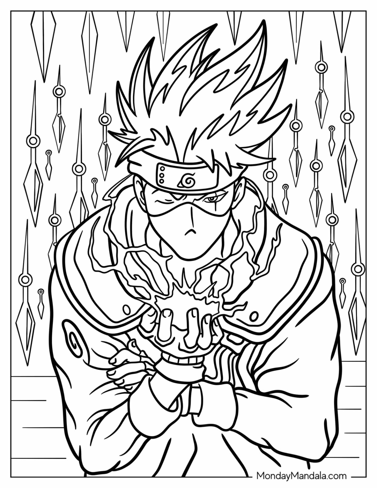 37 Kakashi Coloring Pages Printable Anime 12