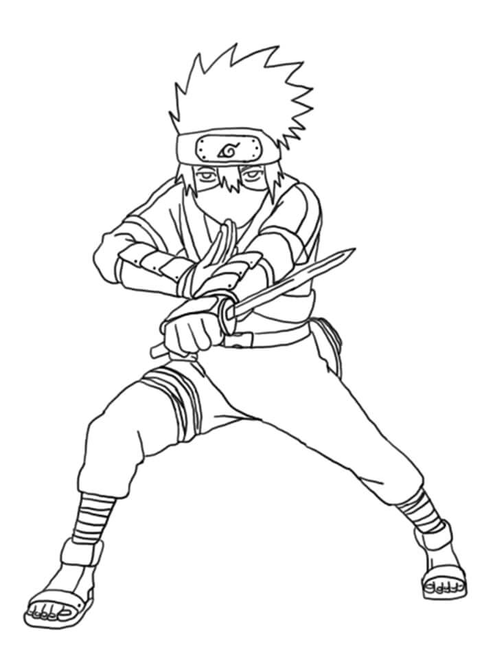 37 Kakashi Coloring Pages Printable Anime 16