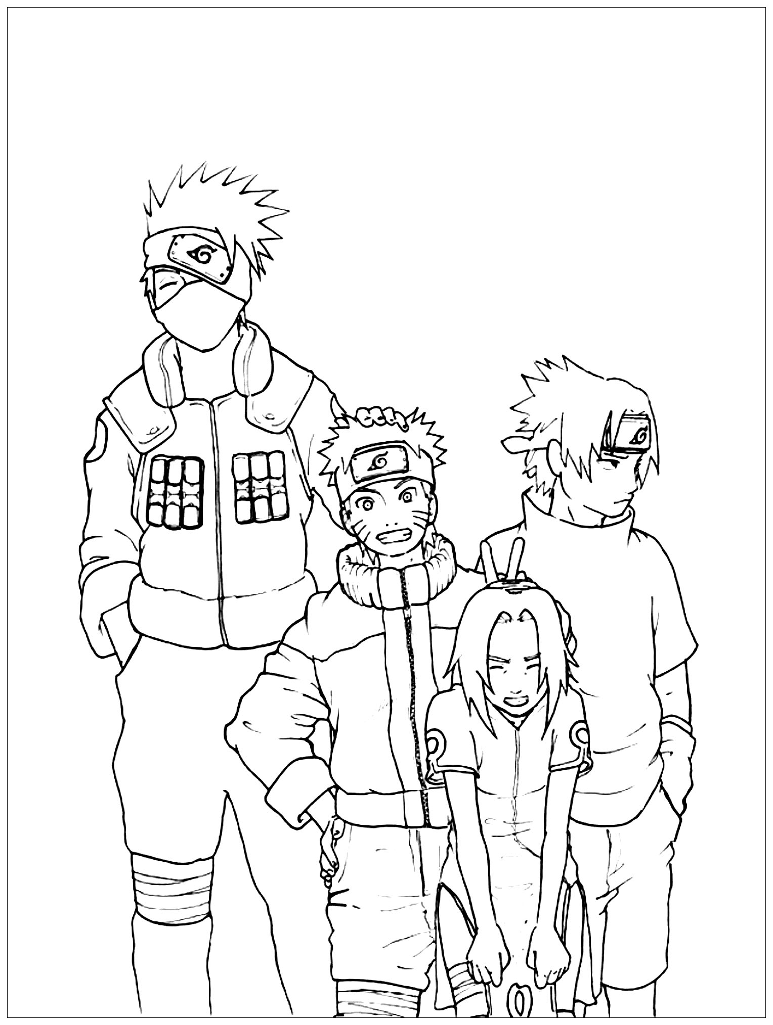 37 Kakashi Coloring Pages Printable Anime 19