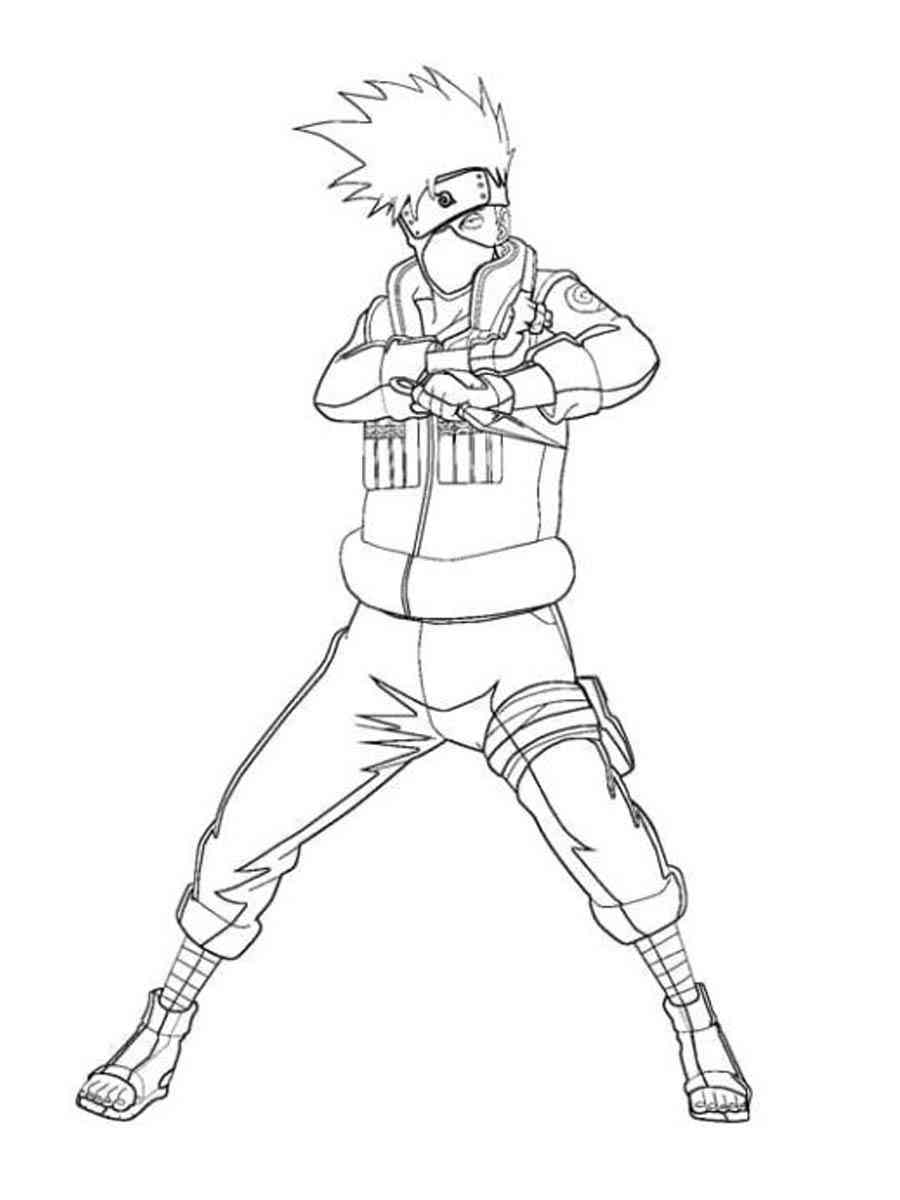 37 Kakashi Coloring Pages Printable Anime 23