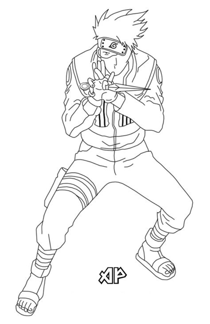 37 Kakashi Coloring Pages Printable Anime 25