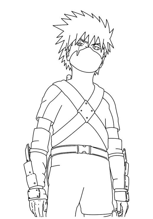 37 Kakashi Coloring Pages Printable Anime 31