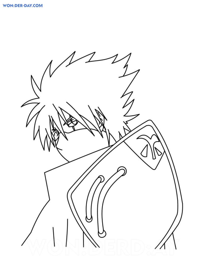 37 Kakashi Coloring Pages Printable Anime 32